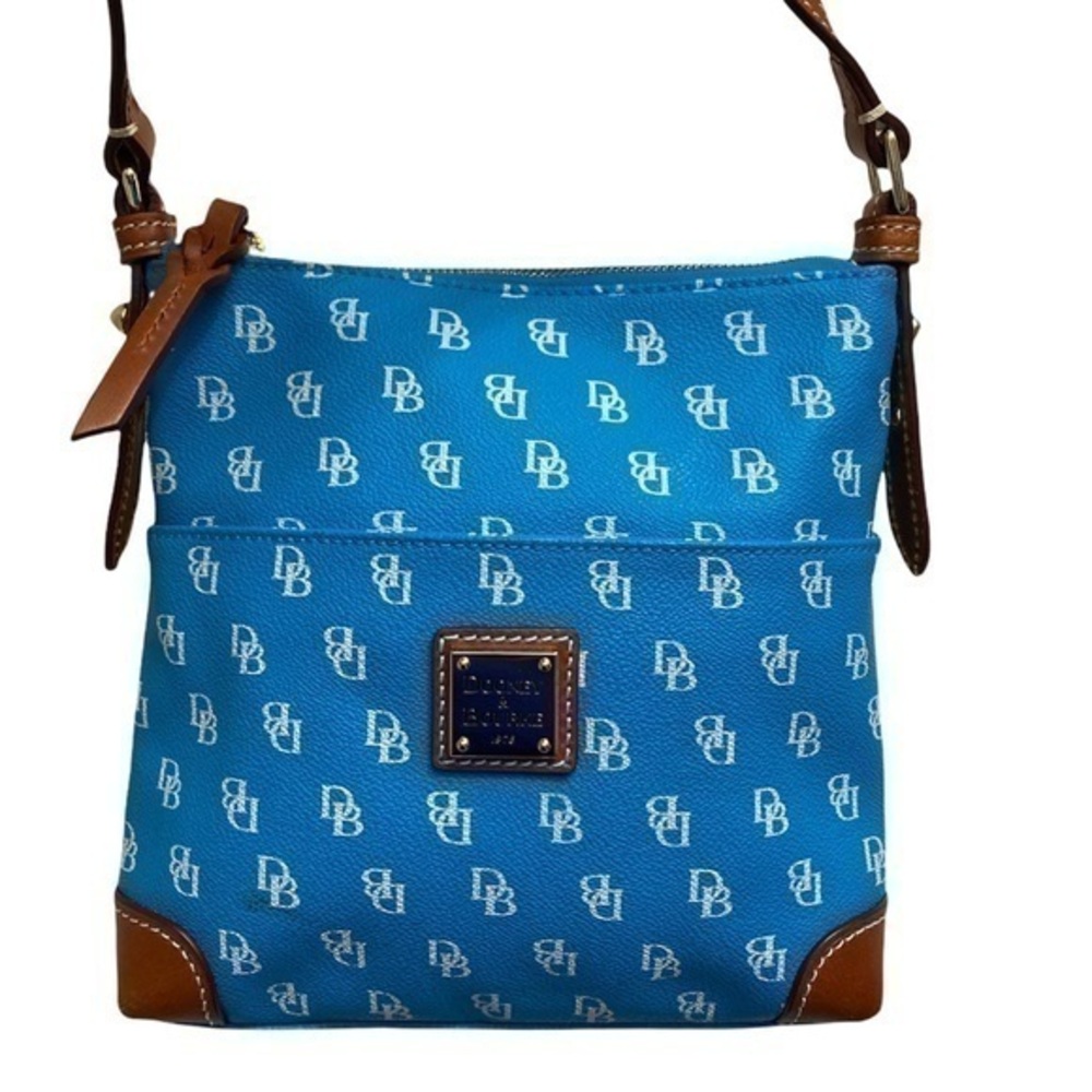Dooney and Bourke blue brown signature bag